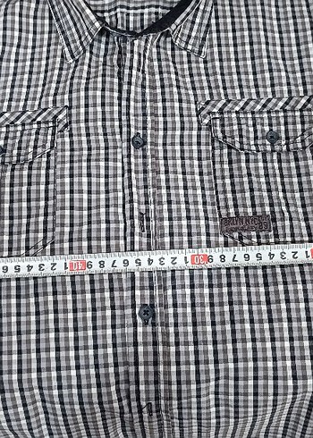 Gri Kareli Pamuklu Erkek Gömlek - Görsel 4