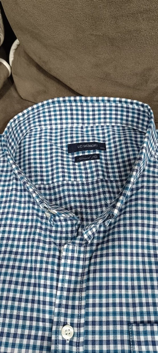 Gri Erkek Düğmeli Uzun Kollu Gömlek - Görsel 3