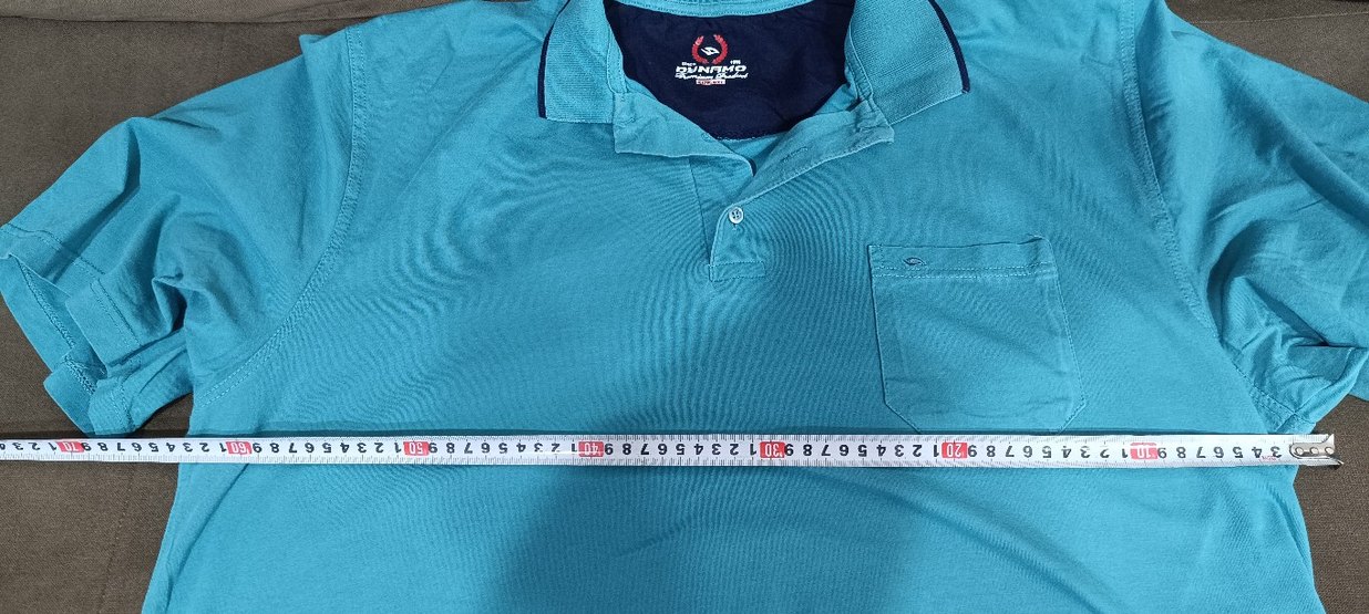 Erkek Turkuaz Keten Polo Tişört - Görsel 4