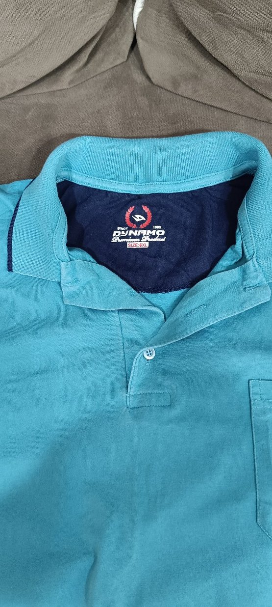 Erkek Turkuaz Keten Polo Tişört - Görsel 3