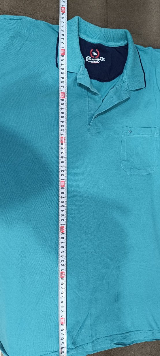 Erkek Turkuaz Keten Polo Tişört - Görsel 5