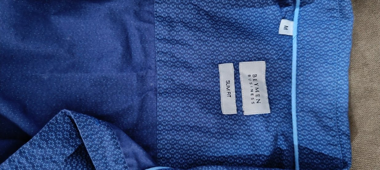 Uzun Kollu Mavi Erkek Gömlek - Görsel 3