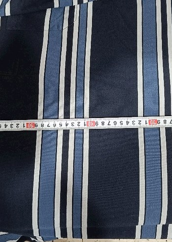 Lacivert Çizgili Kısa Kollu Polo Tişört - Görsel 4