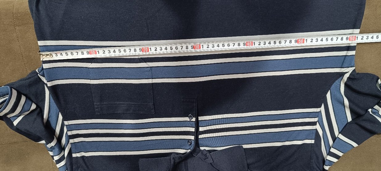 Lacivert Çizgili Kısa Kollu Polo Tişört - Görsel 3