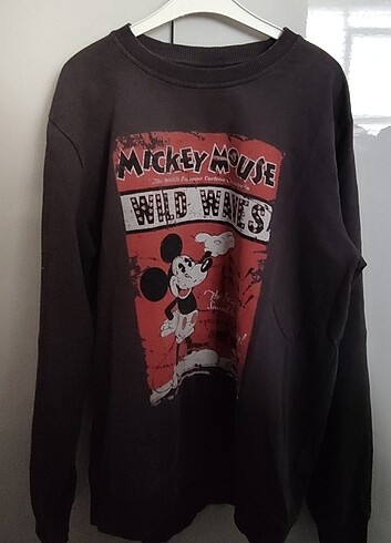 Oversize Disney Lisanslı Mickey Mouse vintage sweatshirt 