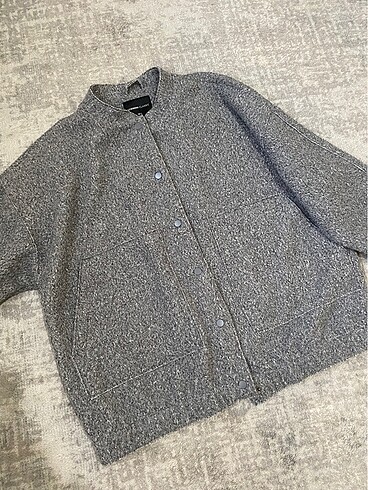 LCWAIKIKI Classic Siyah Kolej Yaka Oversize Kadın Bomber Mont - Görsel 8