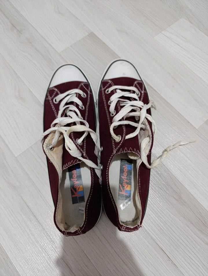 Bordo Bağcıklı erkek Spor Ayakkabı - Görsel 2
