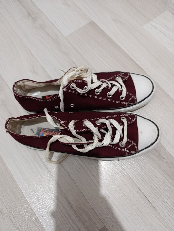 Bordo Bağcıklı erkek Spor Ayakkabı - Görsel 5