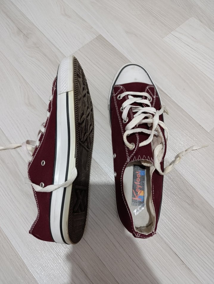 Bordo Bağcıklı erkek Spor Ayakkabı - Görsel 3