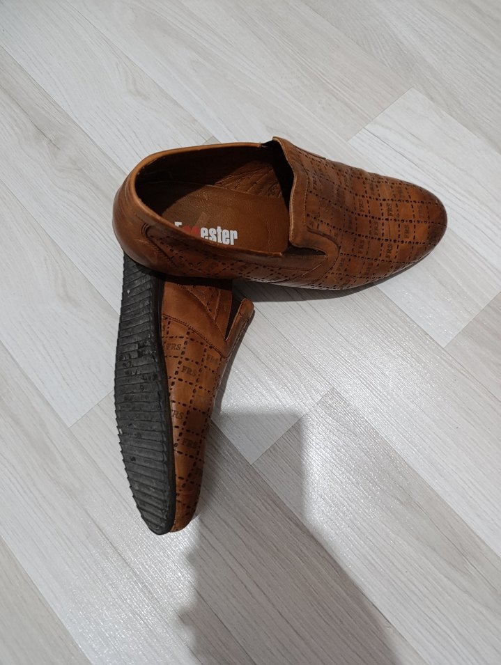 Klasik Kahverengi Deri Erkek Ayakkabısı - Görsel 5