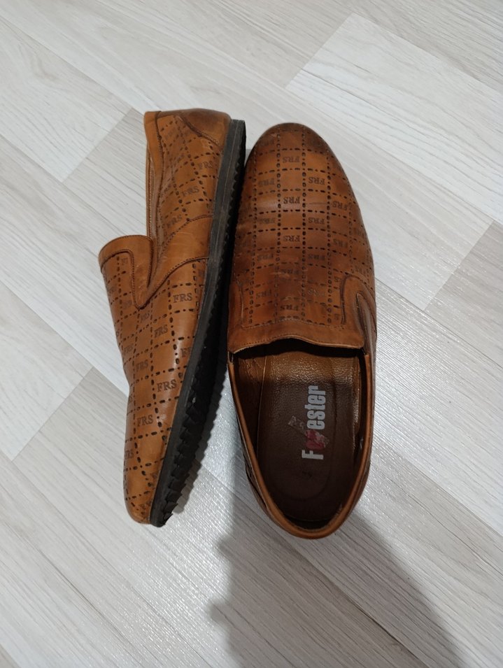 Klasik Kahverengi Deri Erkek Ayakkabısı - Görsel 3