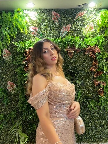 Diğer Abiye elbise gold pul payet uzun