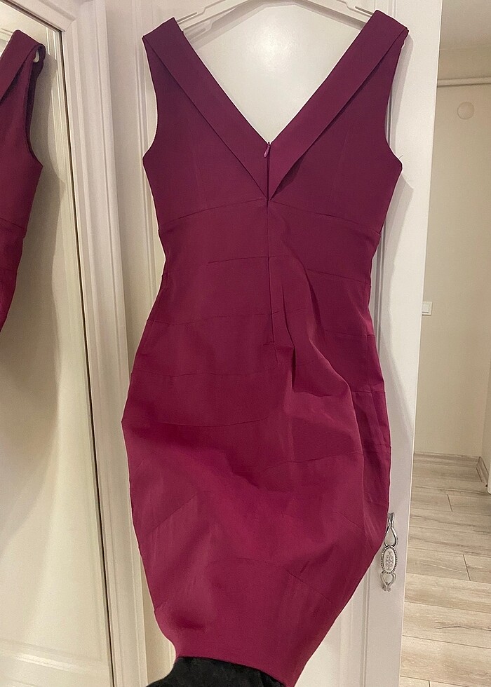 Mürdüm gece elbisesi Abiye - Görsel 4