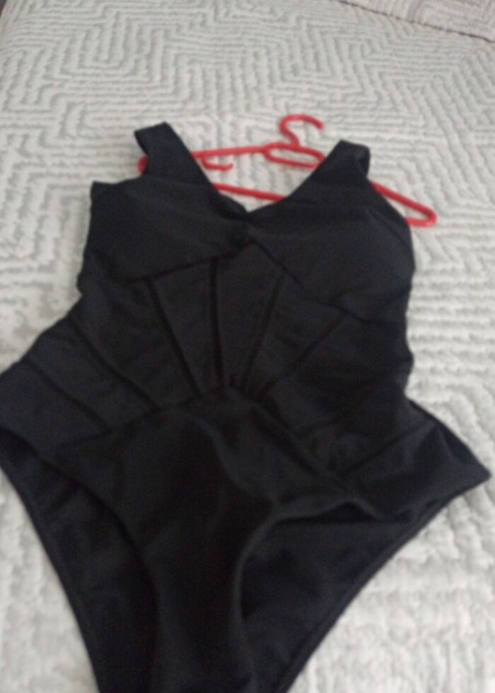 Penti toparlayıcı karın bölgesi  ince delikli şık mayo - Görsel 4