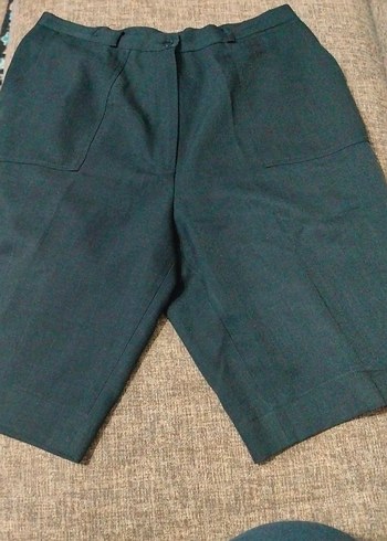Kadın Keten Mini Kumaş Pantolon
