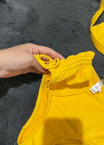 s Beden sarı Renk Sarı Mini Bikini, Ayarlanabilir Askılı