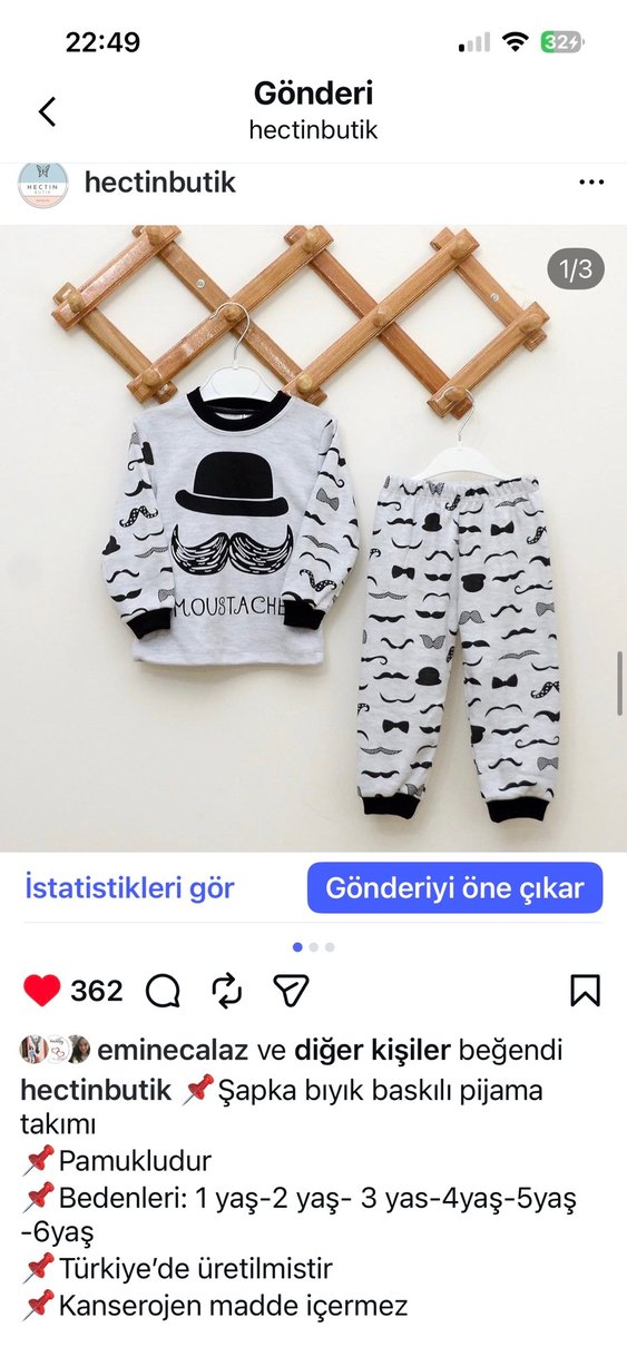 Pamuk pijama takımı - Görsel 2