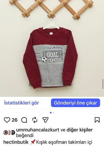 Uzun Kollu Kırmızı Gri Baskılı Erkek Sweatshirt - Görsel 2