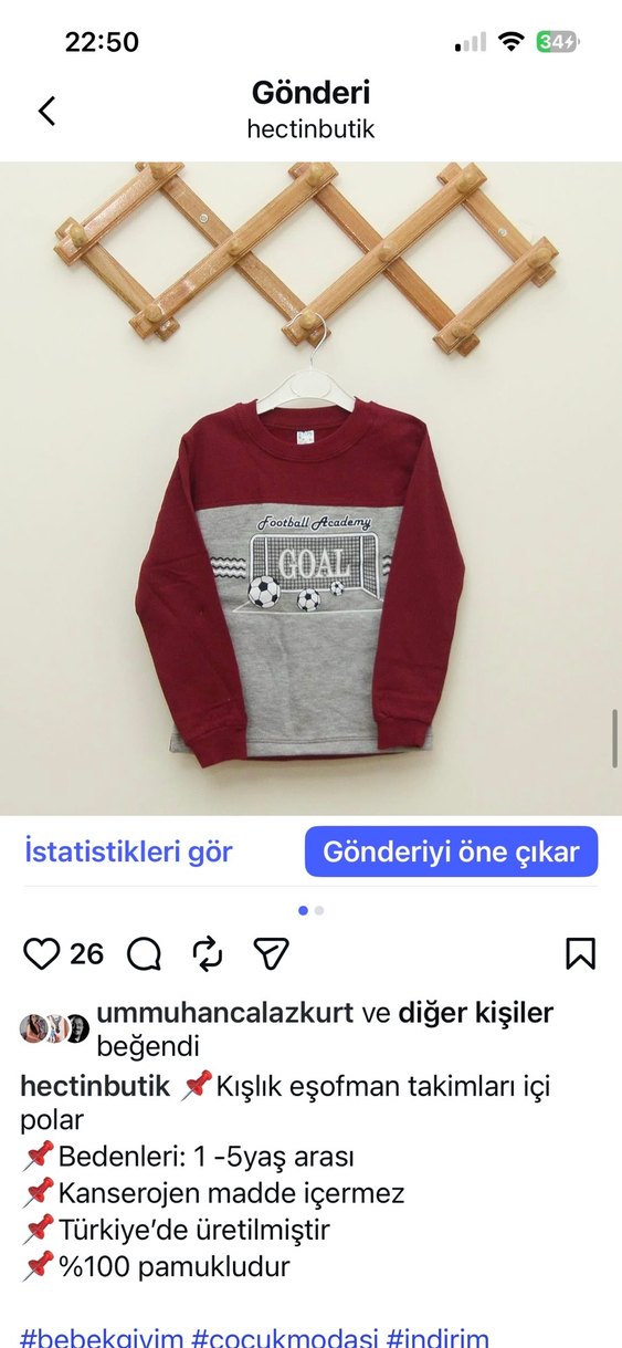 Uzun Kollu Kırmızı Gri Baskılı Erkek Sweatshirt - Görsel 2