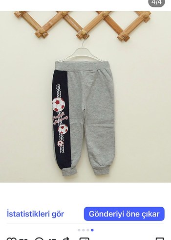 Gri Baskılı Erkek Çocuk  pantolon - Görsel 4