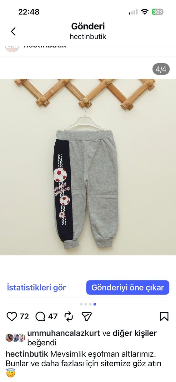 Gri Baskılı Erkek Çocuk  pantolon - Görsel 4