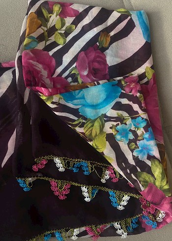 İğne oyası yazma Zincir Detaylı Çok Renkli - Görsel 2