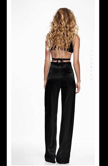 Zara zara saten pantolon