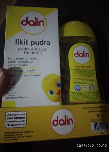 Beden Dalin şampuan ve likit pudra