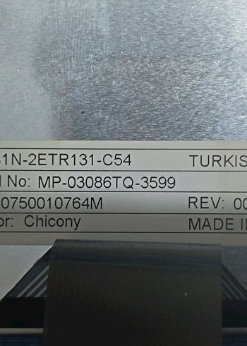 MP-03086TQ-3599 model notebook klavyesi(açıklamayı okuyunuz) - Görsel 3