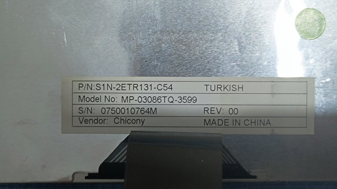 MP-03086TQ-3599 model notebook klavyesi(açıklamayı okuyunuz) - Görsel 3