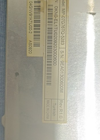 Model: MP-07G76TQ-5283 notebook klavyesi - Görsel 3