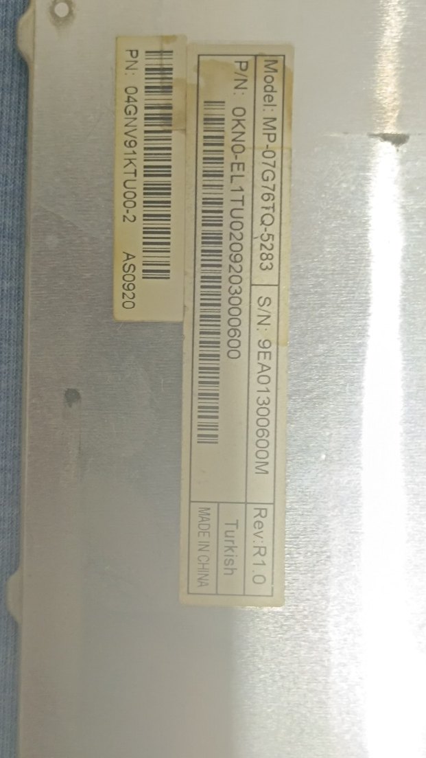 Model: MP-07G76TQ-5283 notebook klavyesi - Görsel 3