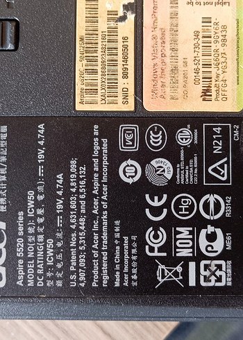 Acer Aspire 5520G Dizüstü Bilgisayar - Görsel 8