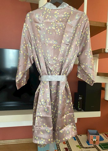 Avon Bohem Tarz Uzun Gri Kadın Sabahlık - Görsel 3