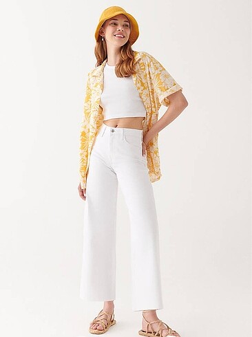 Mavi Jeans Bodrum model Beyaz Kadın pantolon
