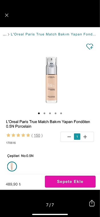 Loreal Paris Fondöten Hiç kullanılmadı