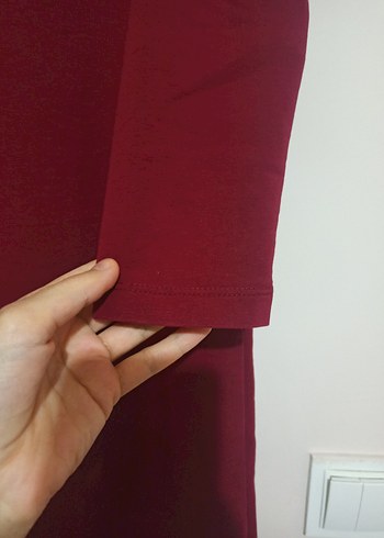 Bordo Kadın Midi Tunik - Görsel 4