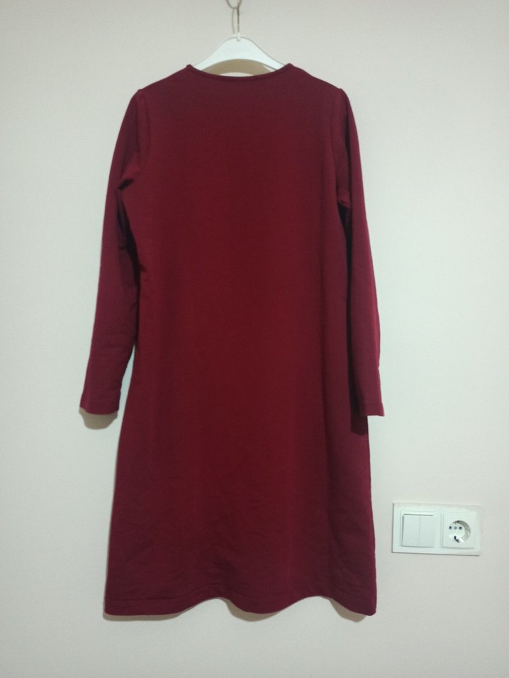 Bordo Kadın Midi Tunik - Görsel 2