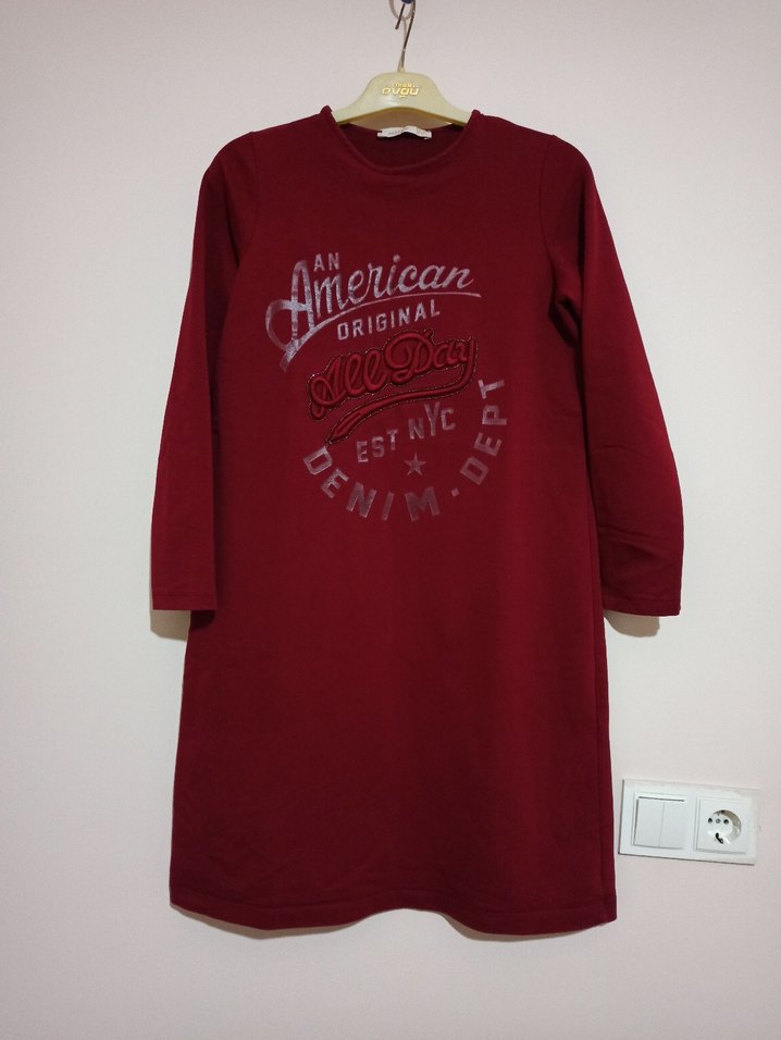 Bordo Kadın Midi Tunik - Görsel 3