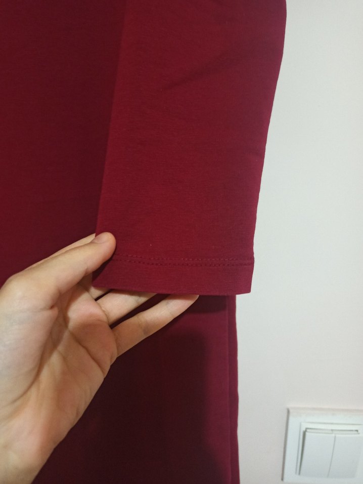 Bordo Kadın Midi Tunik - Görsel 4