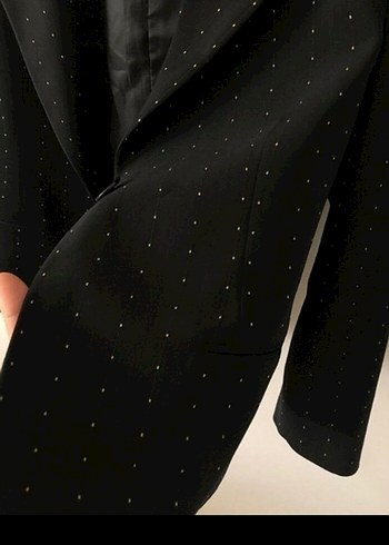 Siyah Puantiyeli Kadın Blazer ceket @ceket - Görsel 3
