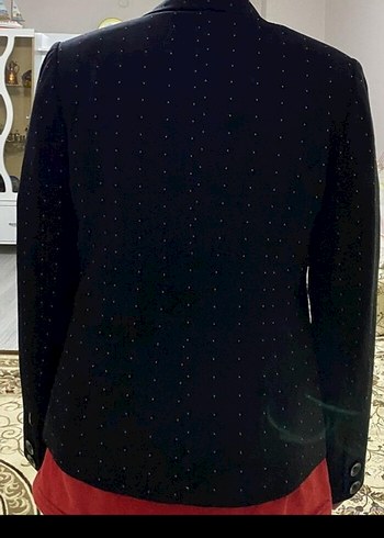 Siyah Puantiyeli Kadın Blazer ceket @ceket - Görsel 6