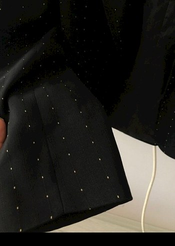 Siyah Puantiyeli Kadın Blazer ceket @ceket - Görsel 5