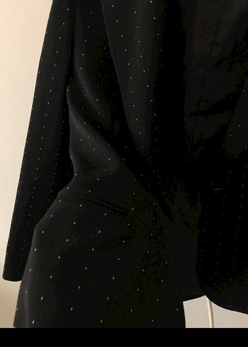 Siyah Puantiyeli Kadın Blazer ceket @ceket - Görsel 4