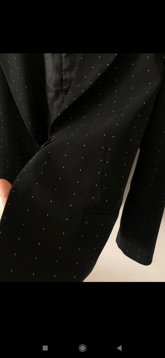 Siyah Puantiyeli Kadın Blazer ceket @ceket - Görsel 3