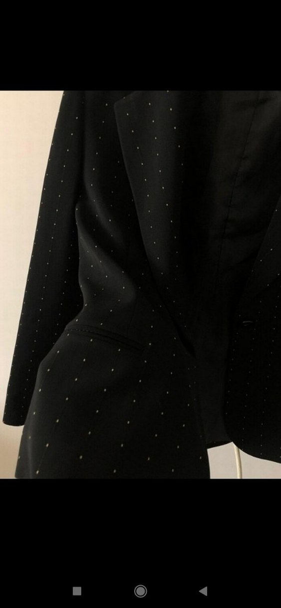 Siyah Puantiyeli Kadın Blazer ceket @ceket - Görsel 4