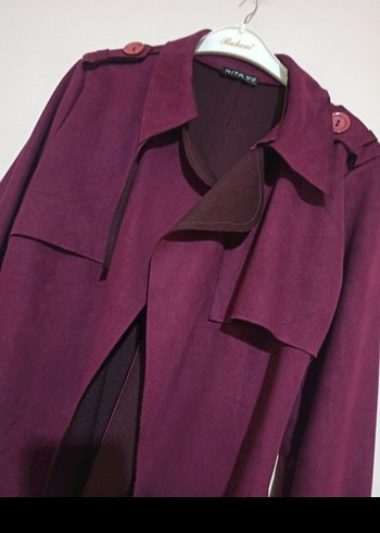 Süet Kadın Uzun Trençkot @trençkot - Görsel 4