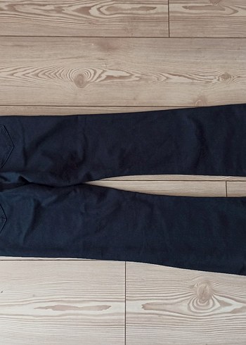 Lacivert Kadın keten  Pantolon@ispantol paça pantolon @ - Görsel 4