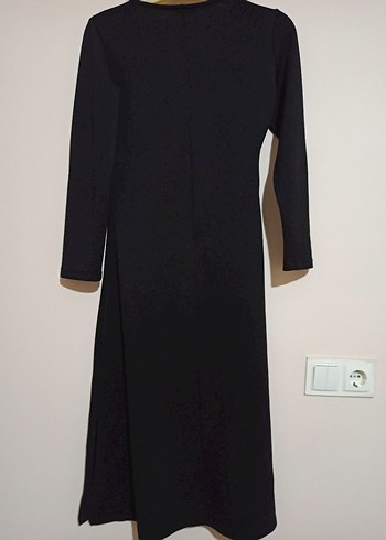 Siyah Uzun Kollu Kadın Elbise @uzun tunik@yırtmaclı tunik - Görsel 7