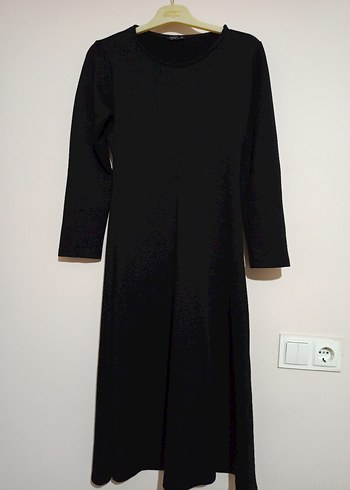 Siyah Uzun Kollu Kadın Elbise @uzun tunik@yırtmaclı tunik - Görsel 2